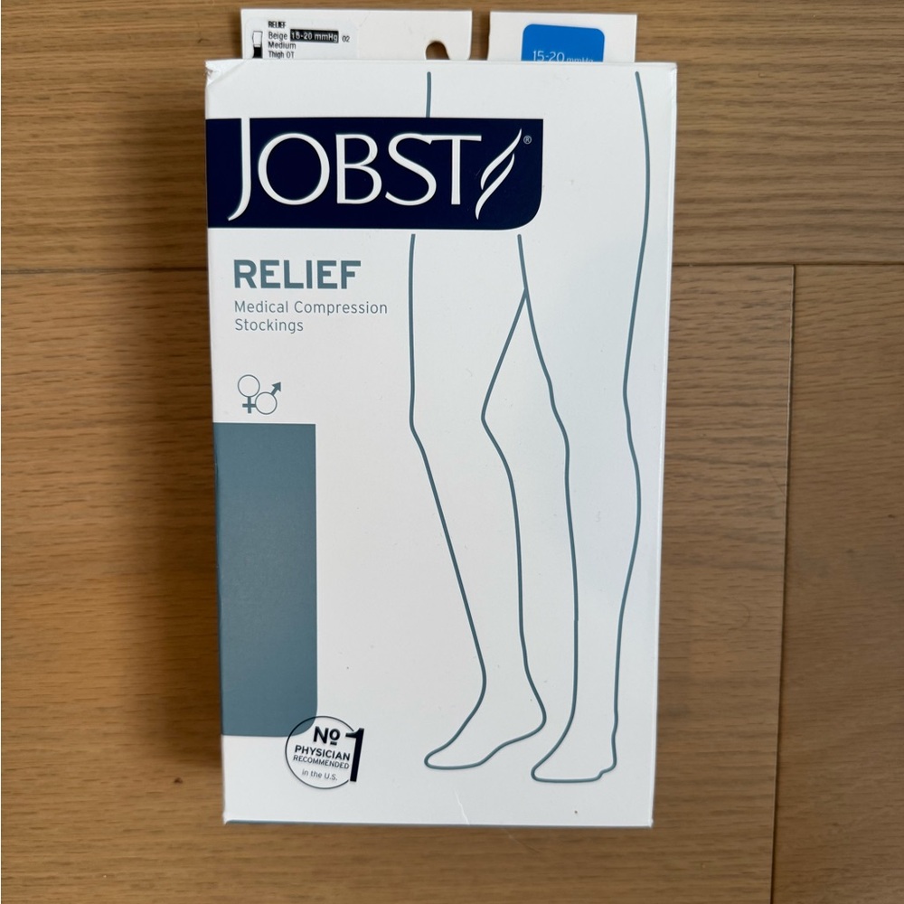Relief Medical Compression Stockings - Beige 15-20mmHg. NWT.